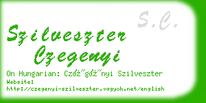 szilveszter czegenyi business card